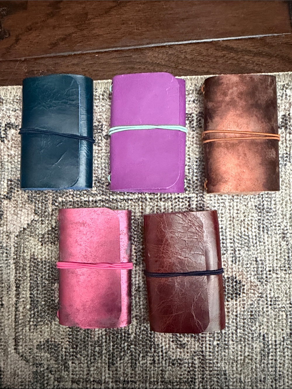 TRACE Nugget Journals ($40 Each). Navy, Violet, Bronze Glaze, Red Glaze & Brown